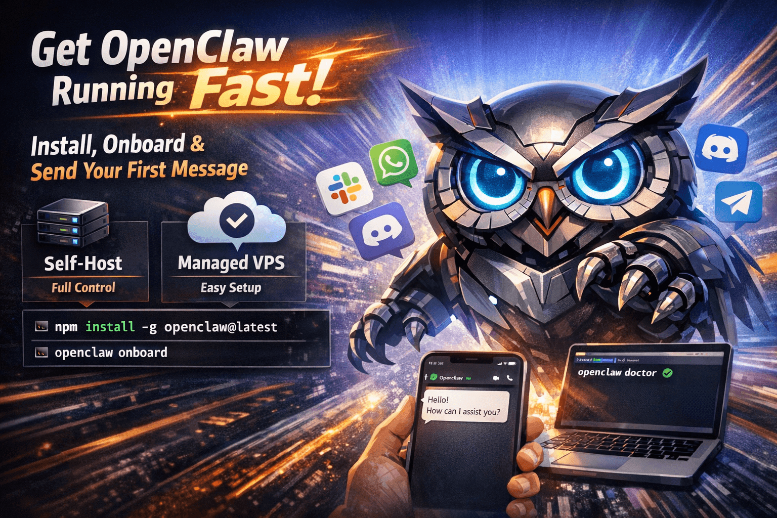Get OpenClaw Running Fast: Install, Onboard, and Send Your First Message